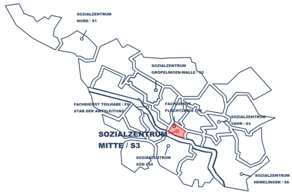 Outlines der Stadt Bremen - Sozialzentrum Bremen Mitte