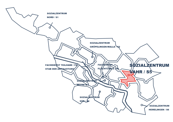 Outlines der Stadt Bremen - Sozialzentrum Bremen Vahr